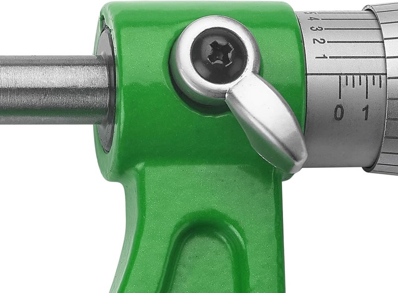 SANDOR Premium Outside Micrometer Set 0-4" / 0.0001" (0-1"/1-2"/2-3"/3-4") Precision Machinist Tools w/Carbide Tips, Standards, Ratchet Stop, Green - Image 5